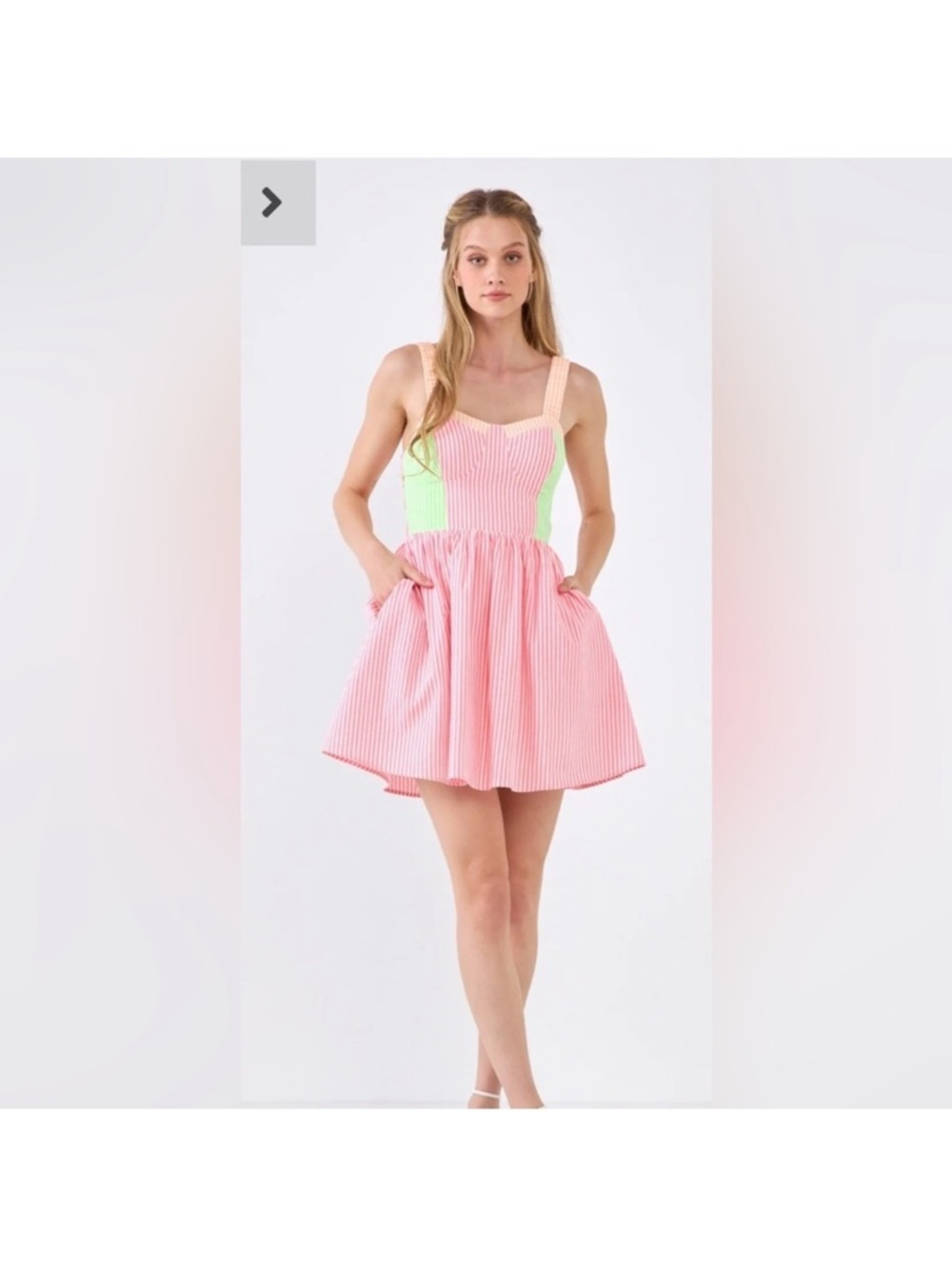English Factory Colorful Stripe Mini Dress